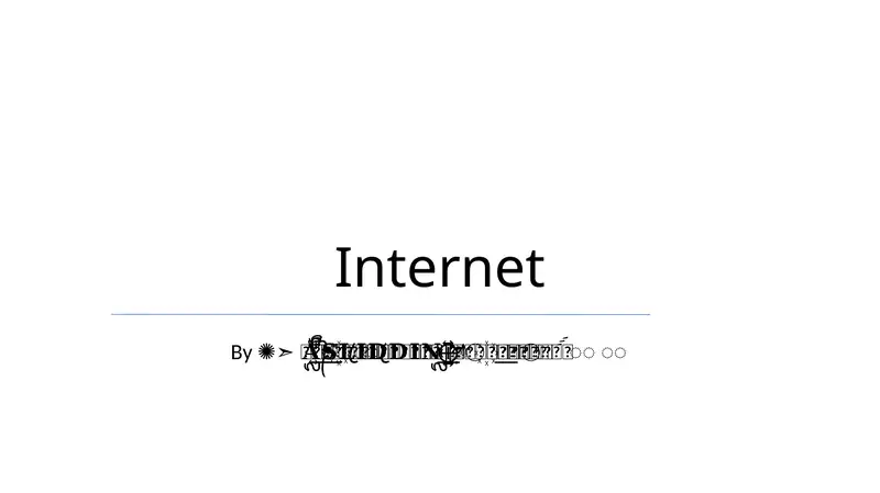 Internetning tug'ilishi