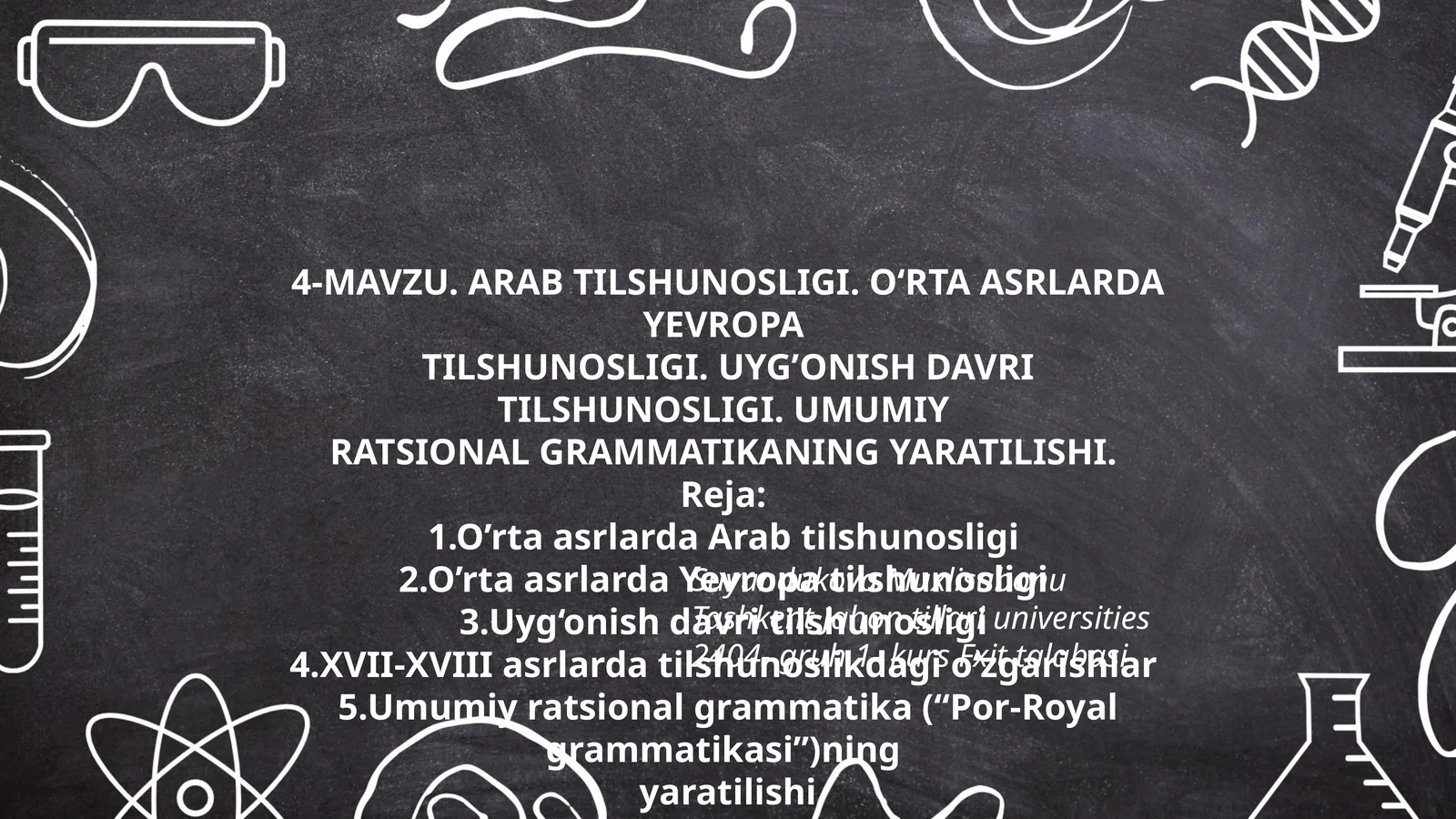 Arab Tilshunosligi va Yevropa Tilshunosligi