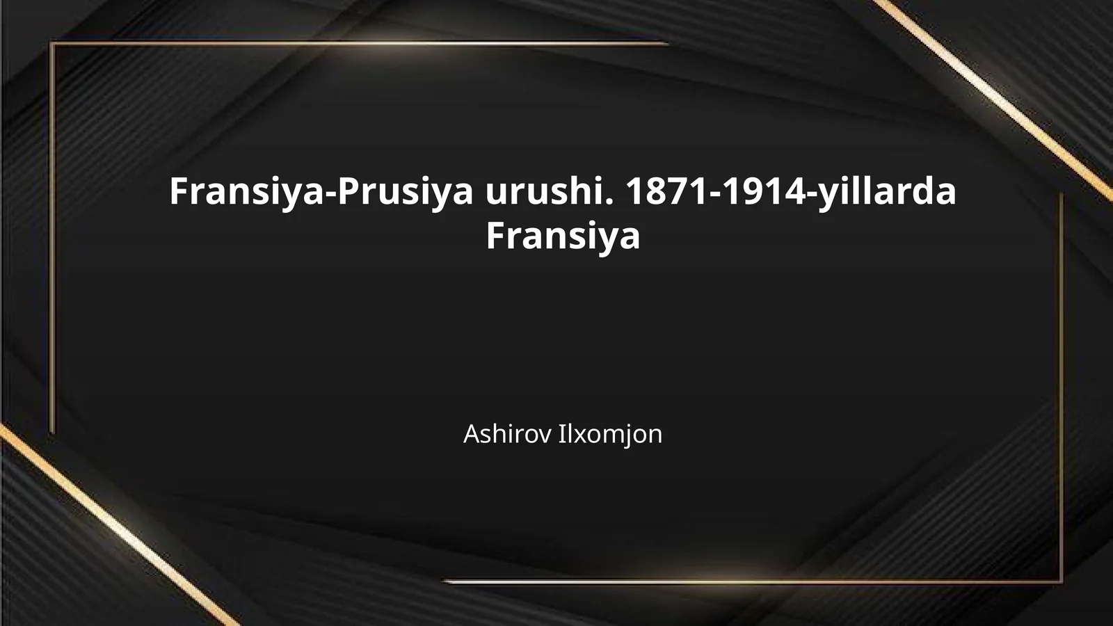 Fransiya-Prusiya urushi. 1871-1914-yillarda Fransiya