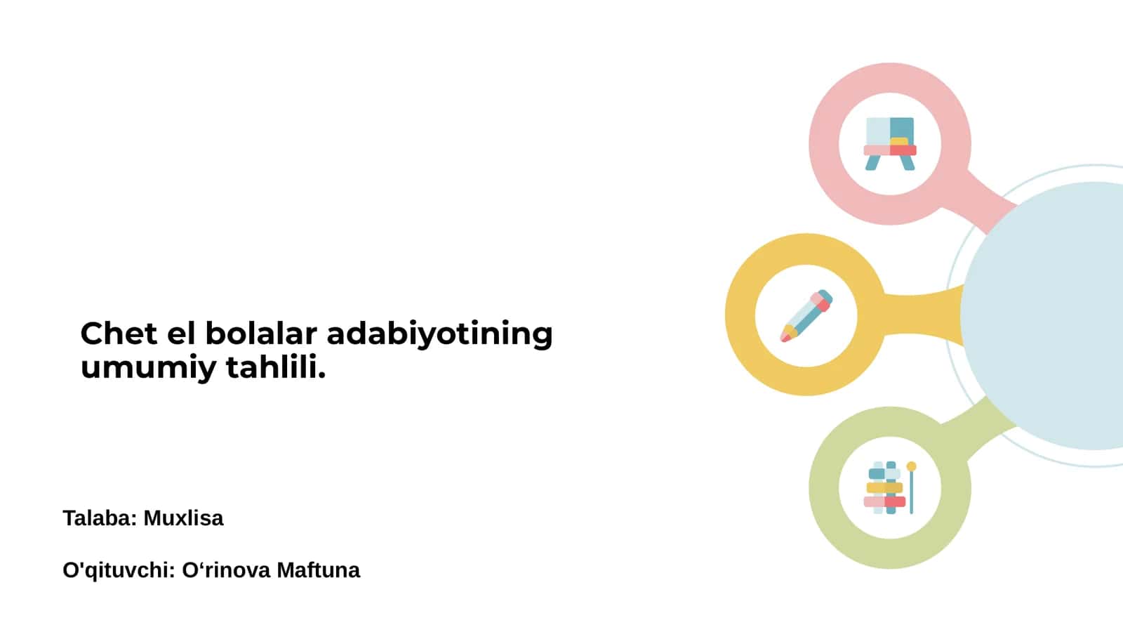 Chet el bolalar adabiyotining umumiy tahlili