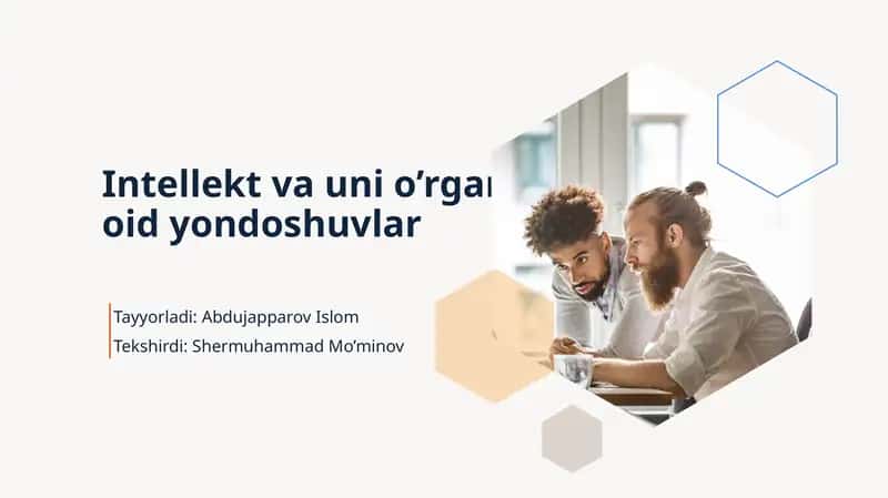 Intellekt va uni rivojlantirish