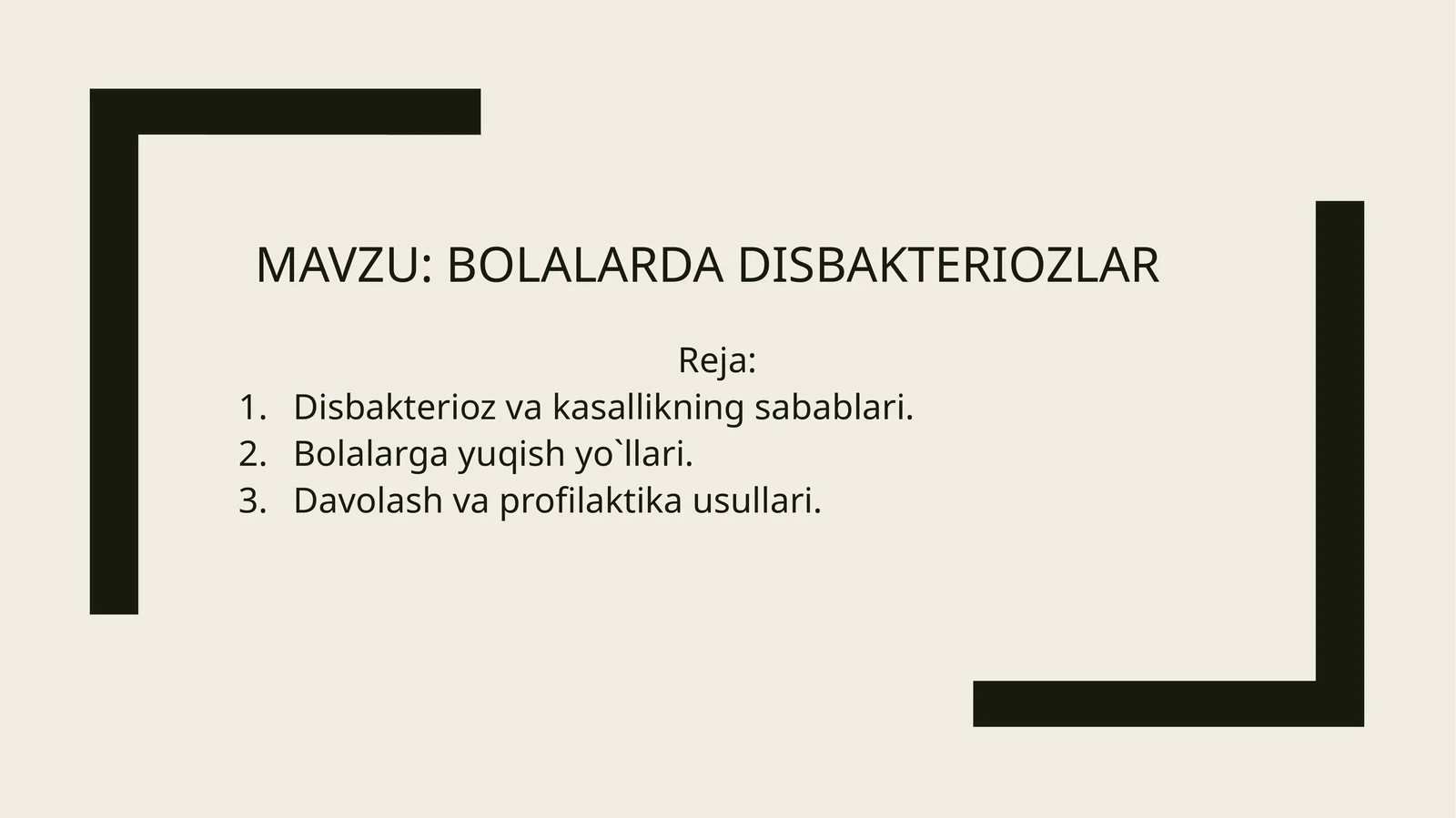 bolalarda disbakteriozlar