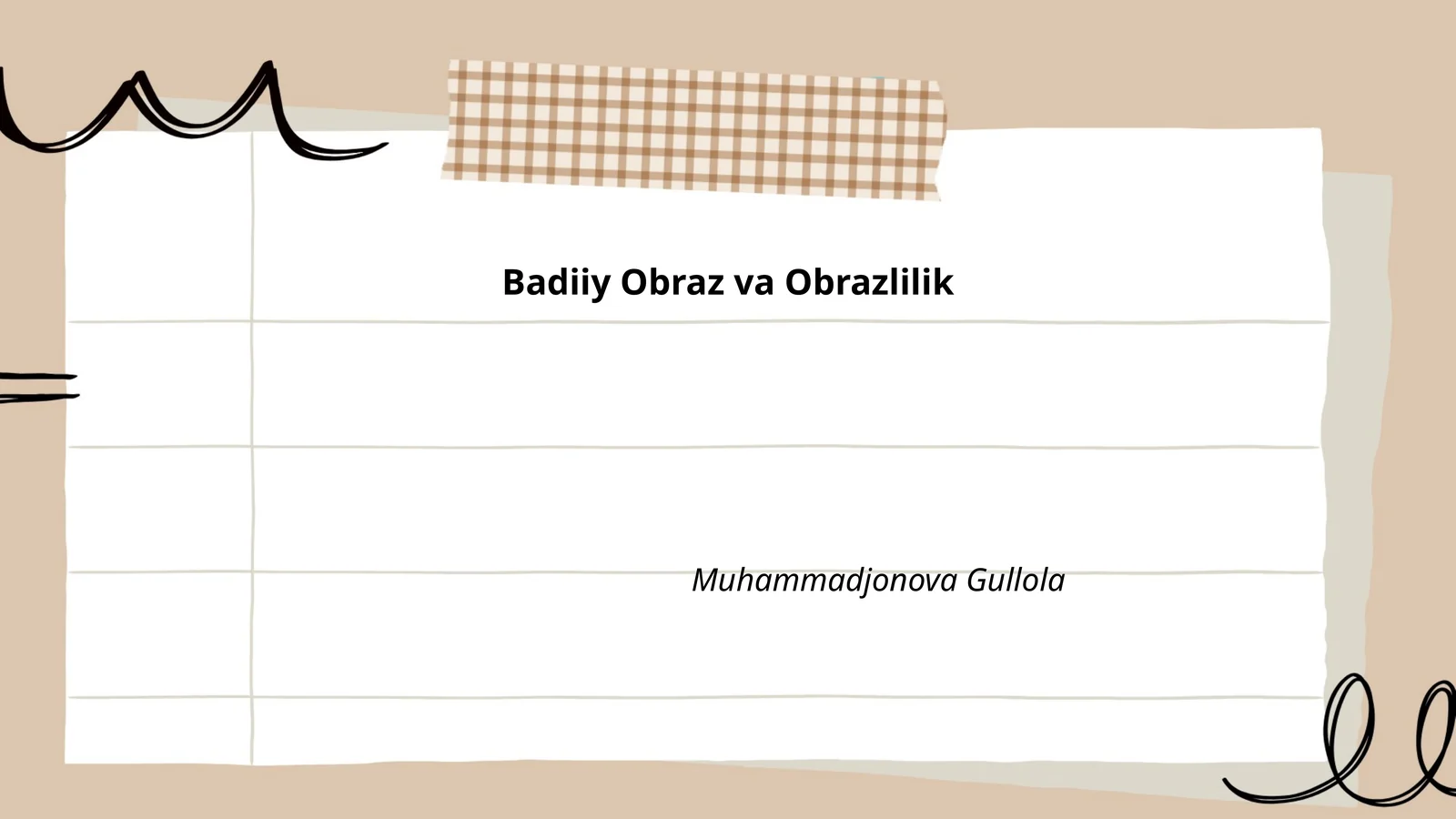 Badiiy Obraz va Obrazlilik