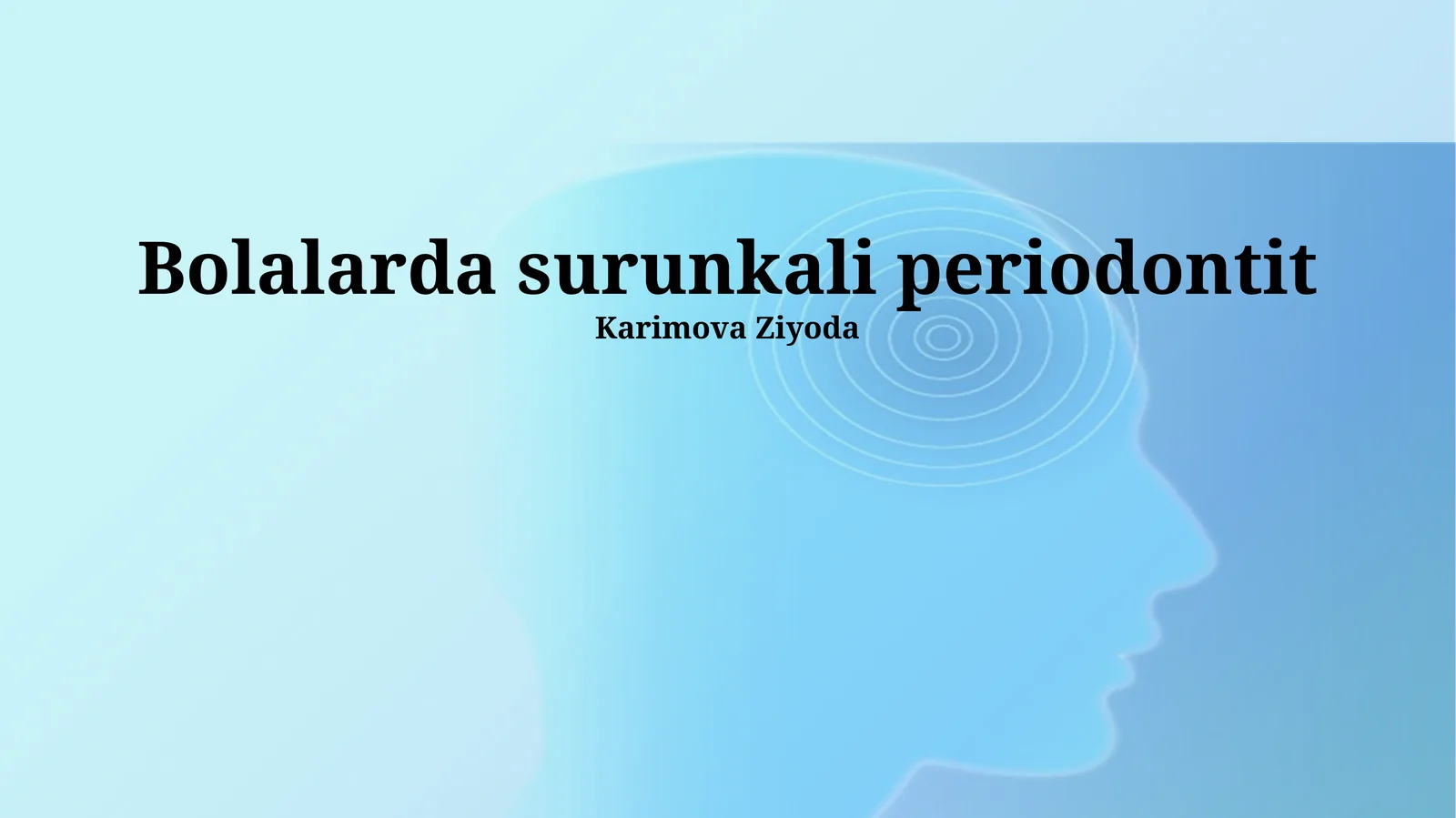 Bolalarda surunkali periodontit
