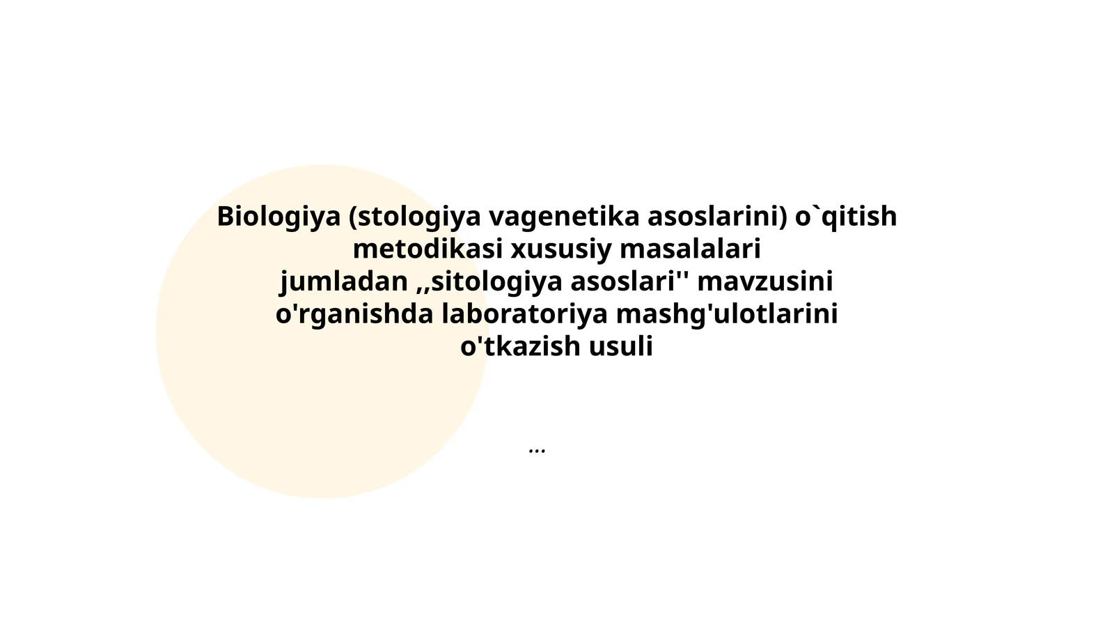 Sitologiya asoslari