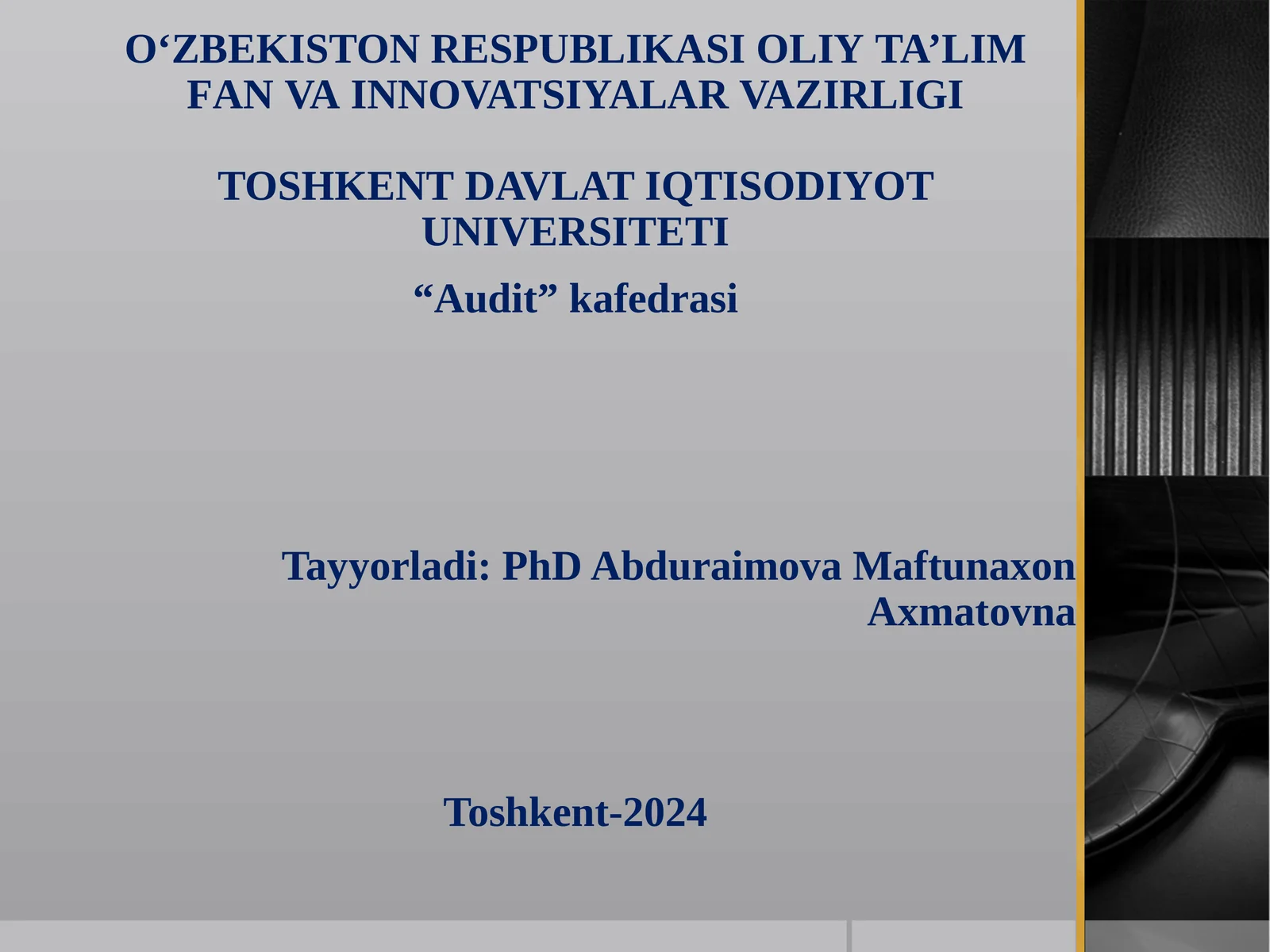 AUDITORLIK DALILLAR