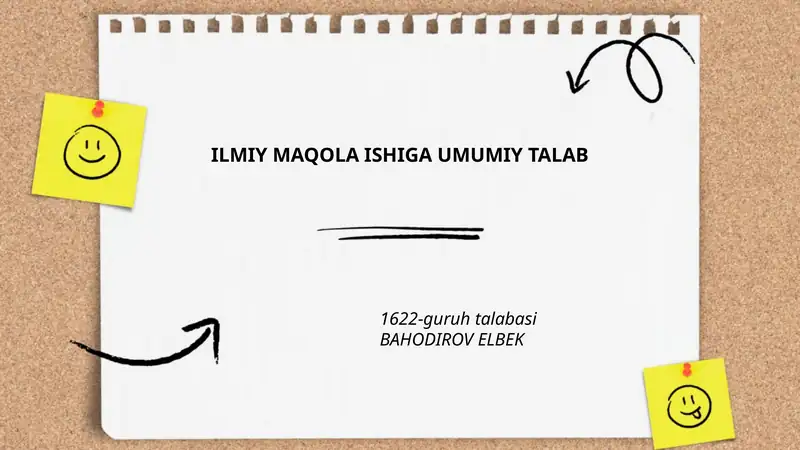 Ilmiy maqola yozishning asosiy bosqichlari