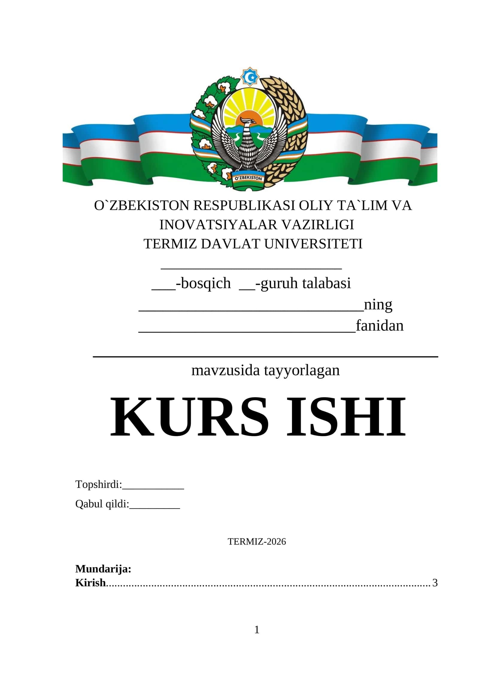 KURS ISHI