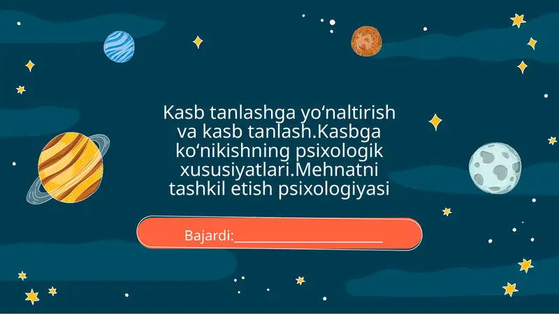Kasb tanlash va psixologiya
