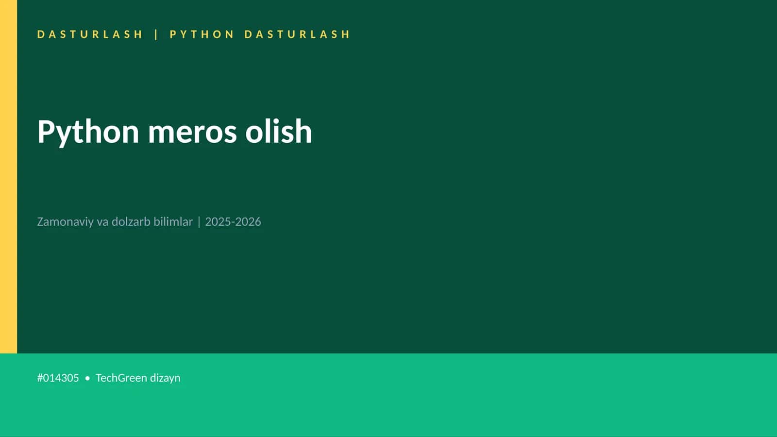 Python meros olish