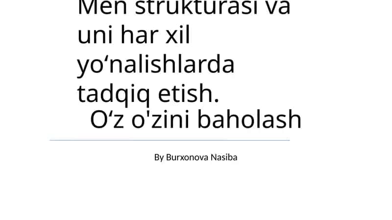 Matnni o'rganish yo'nalishlari