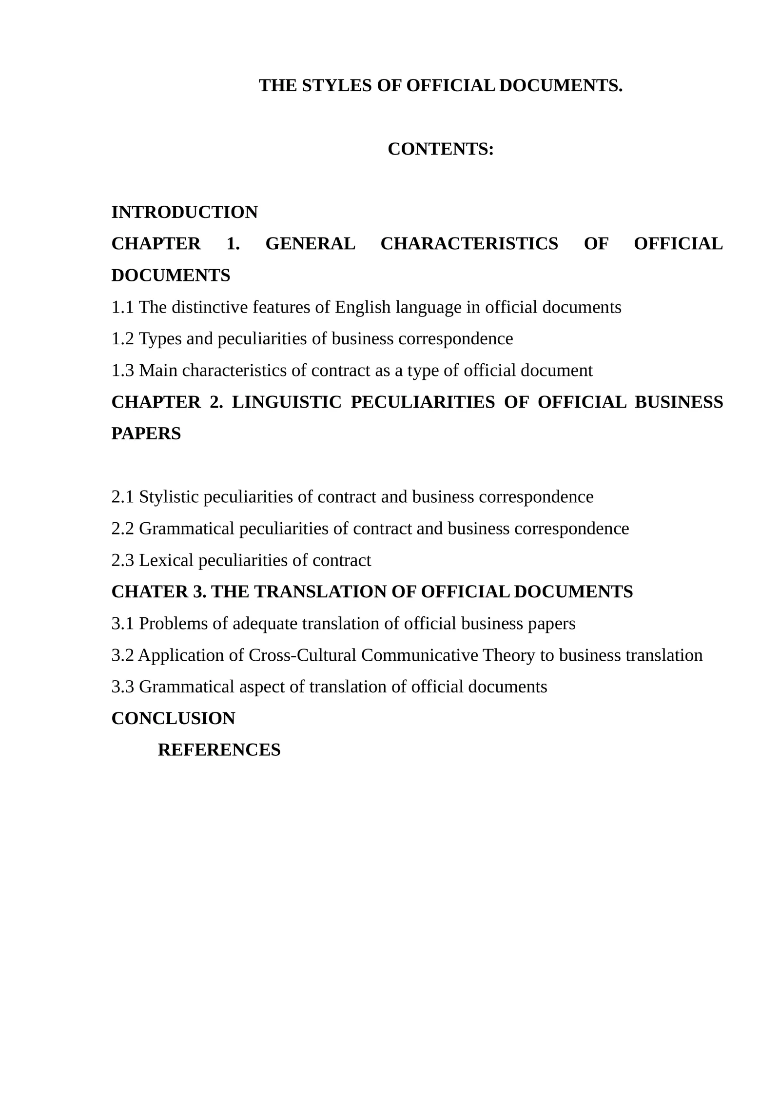 THE STYLES OF OFFICIAL DOCUMENTS