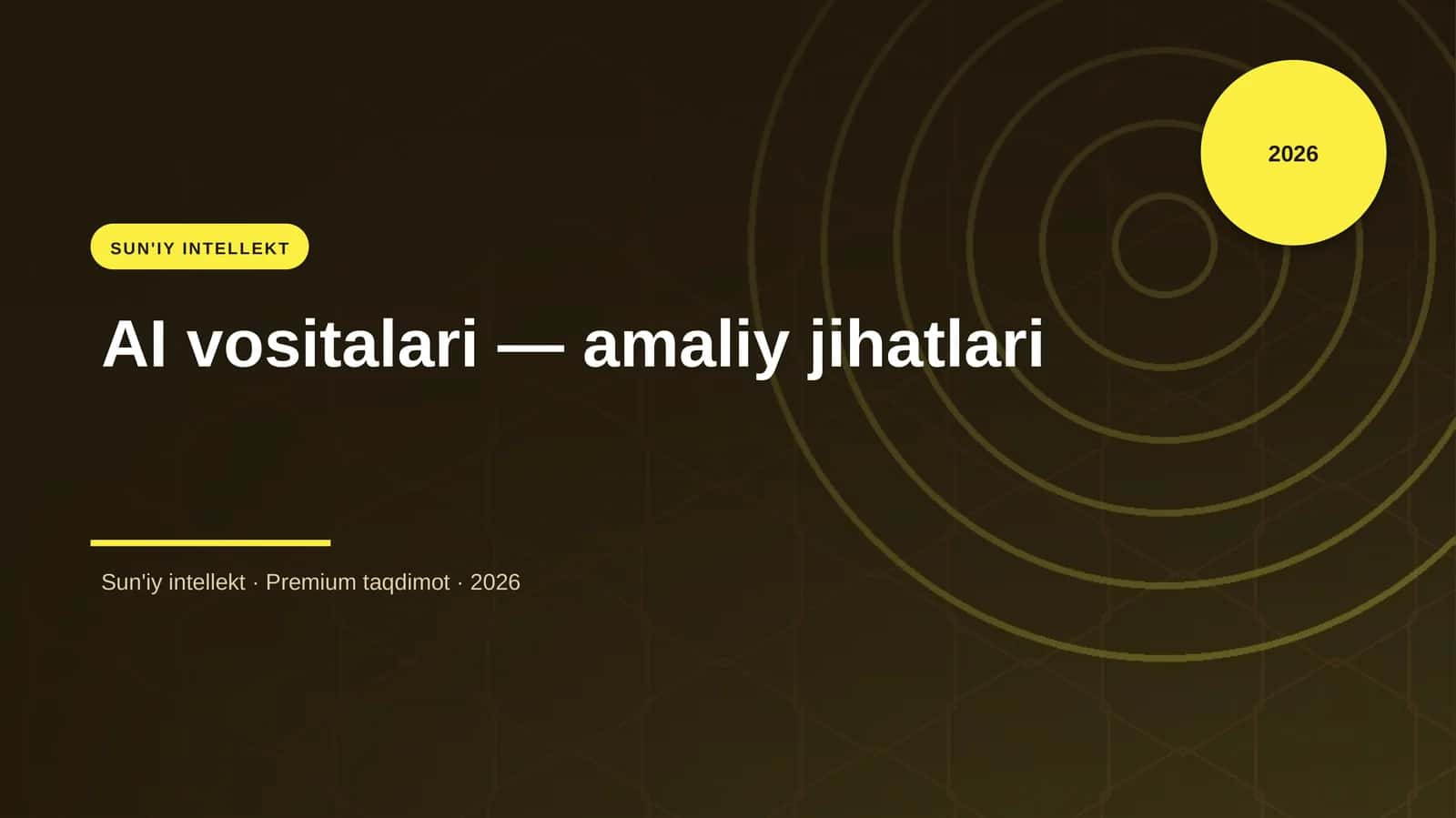 AI vositalari — amaliy jihatlari
