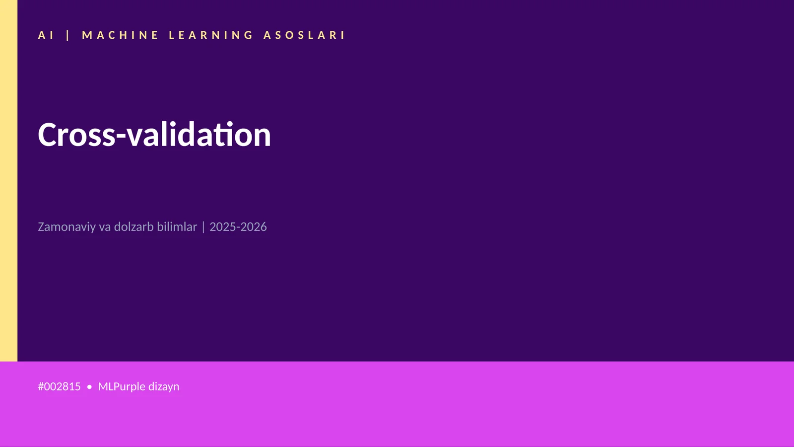 Cross-validation