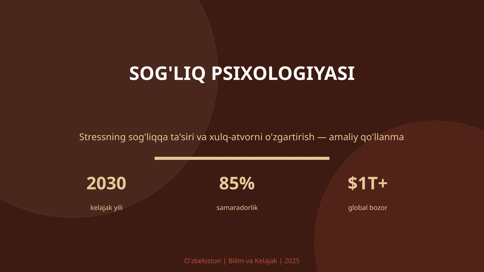 SOG'LIQ PSIXOLOGIYASI
