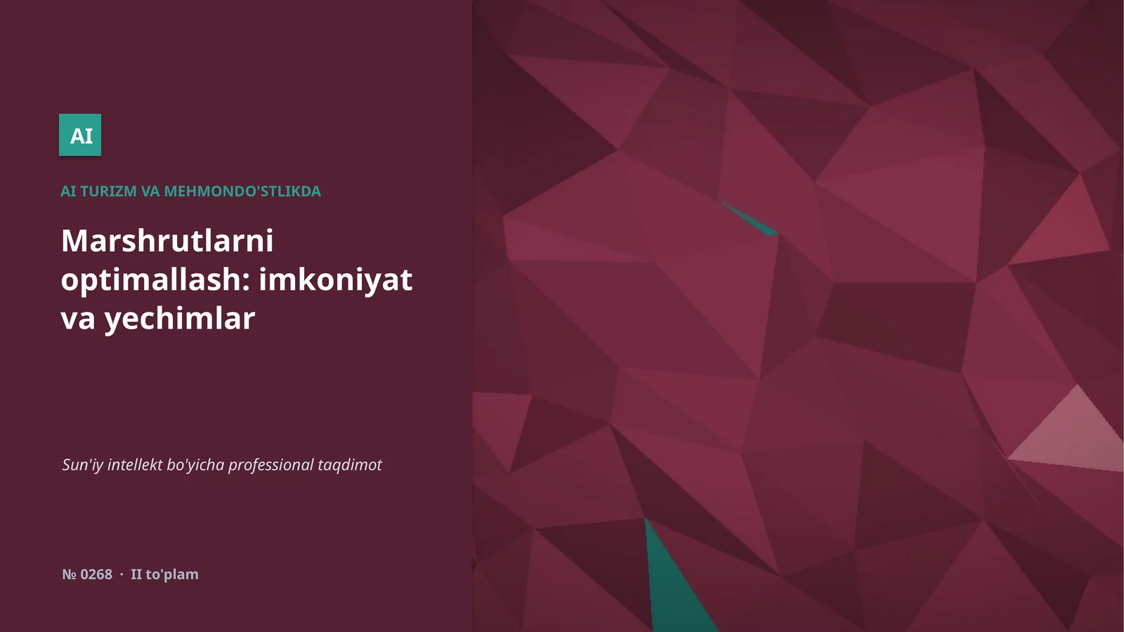 AI TURIZM VA MEHMONDO'STLIKDA
