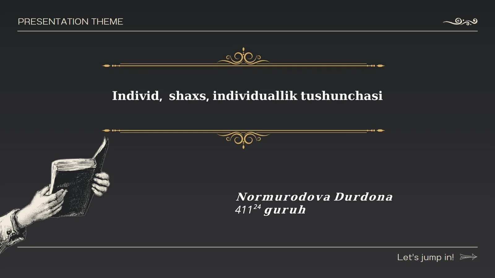 Shaxsiy o'zlik