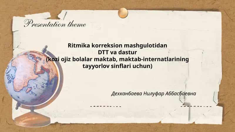Ritmika korreksion mashgulotidan