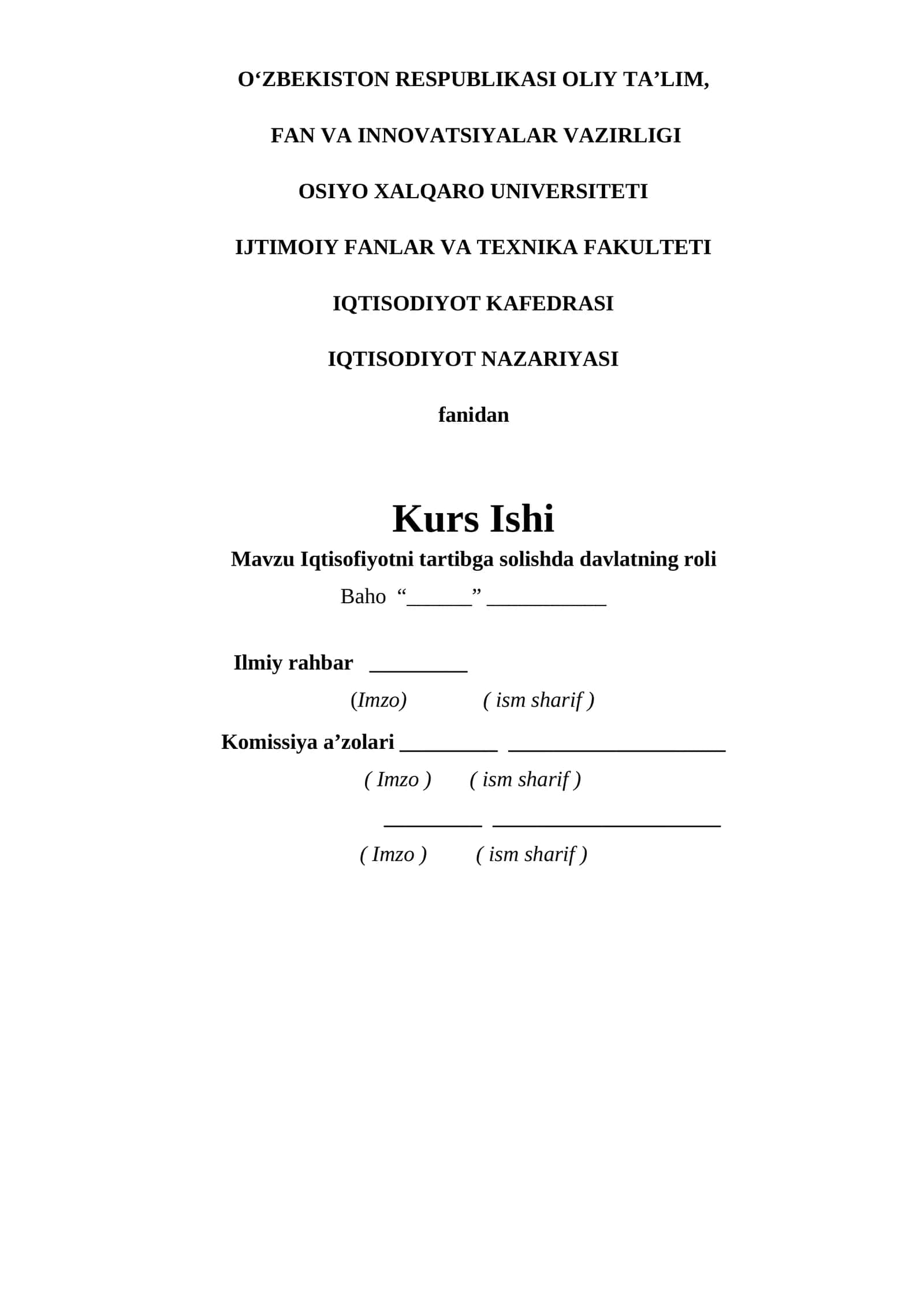Kurs Ishi