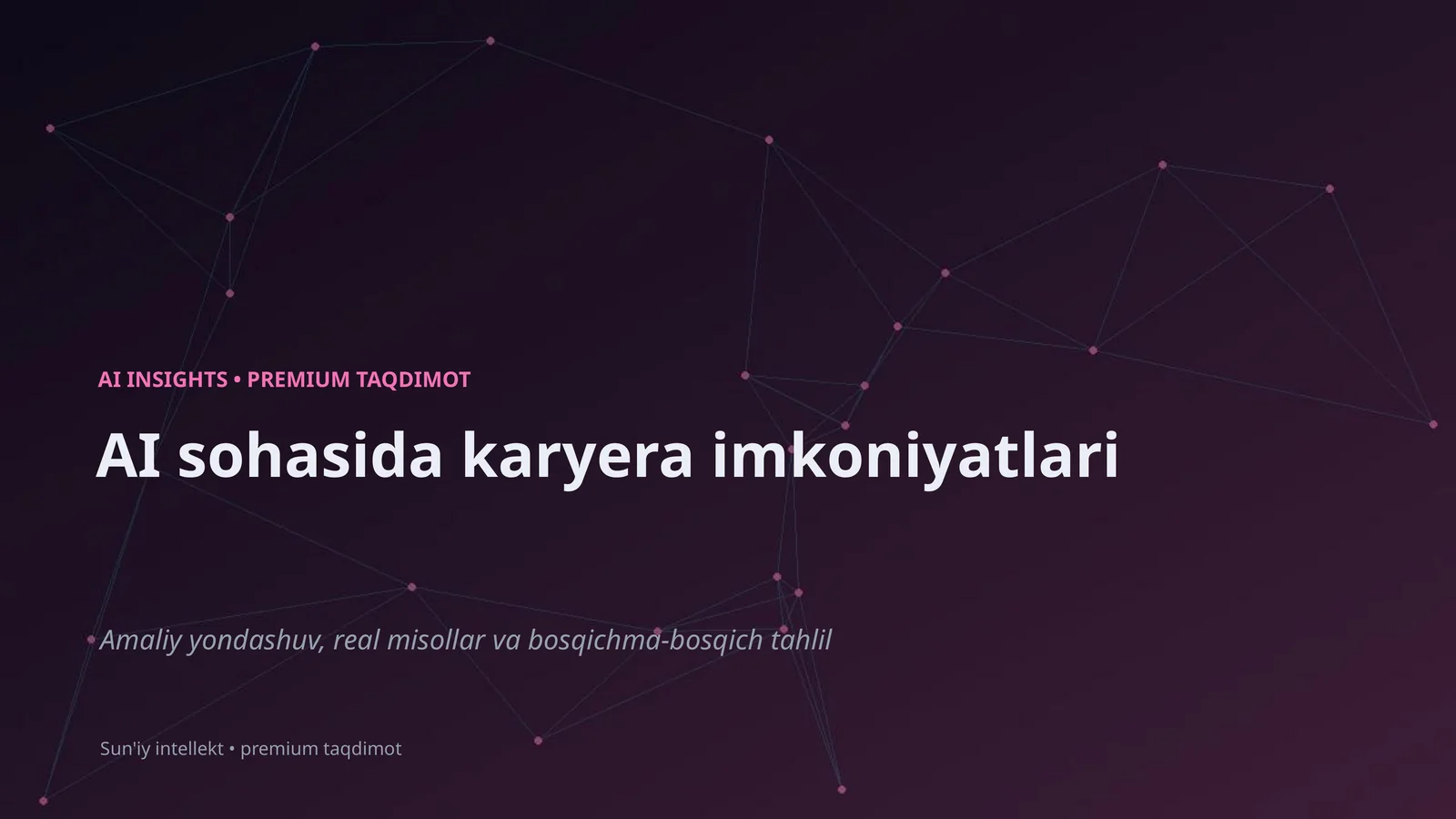 AI INSIGHTS • PREMIUM TAQDIMOT