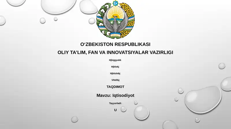 Iqtisodiyotning Asosiy Tamoyillari va Tizimlari