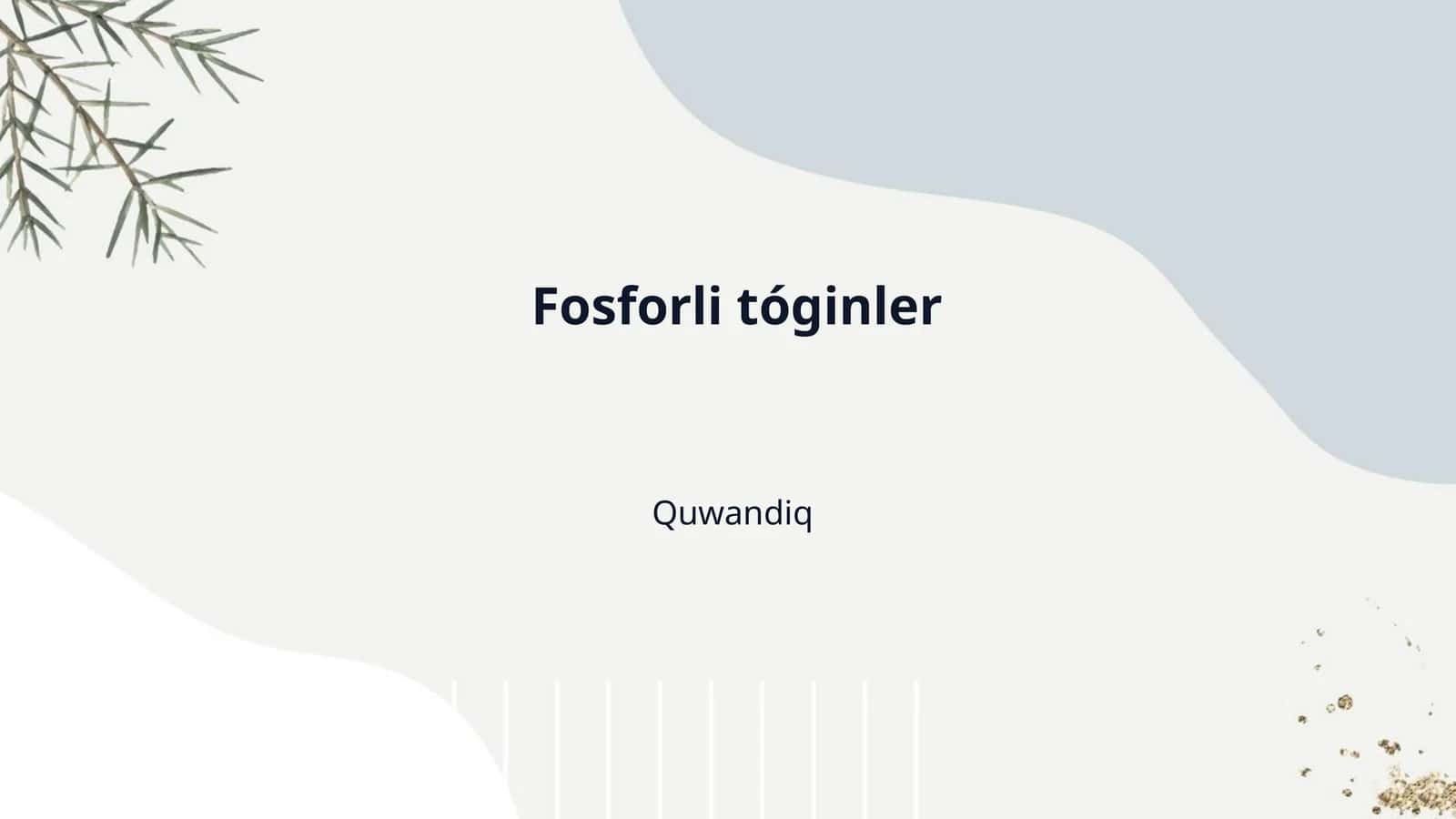 Fosforli tóginler