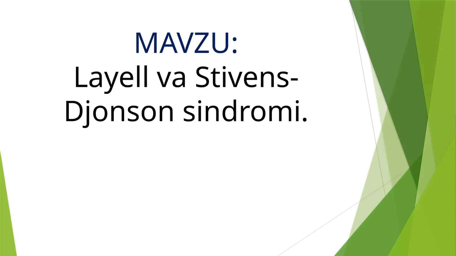 Layell va Stiven-Djonson sindromi