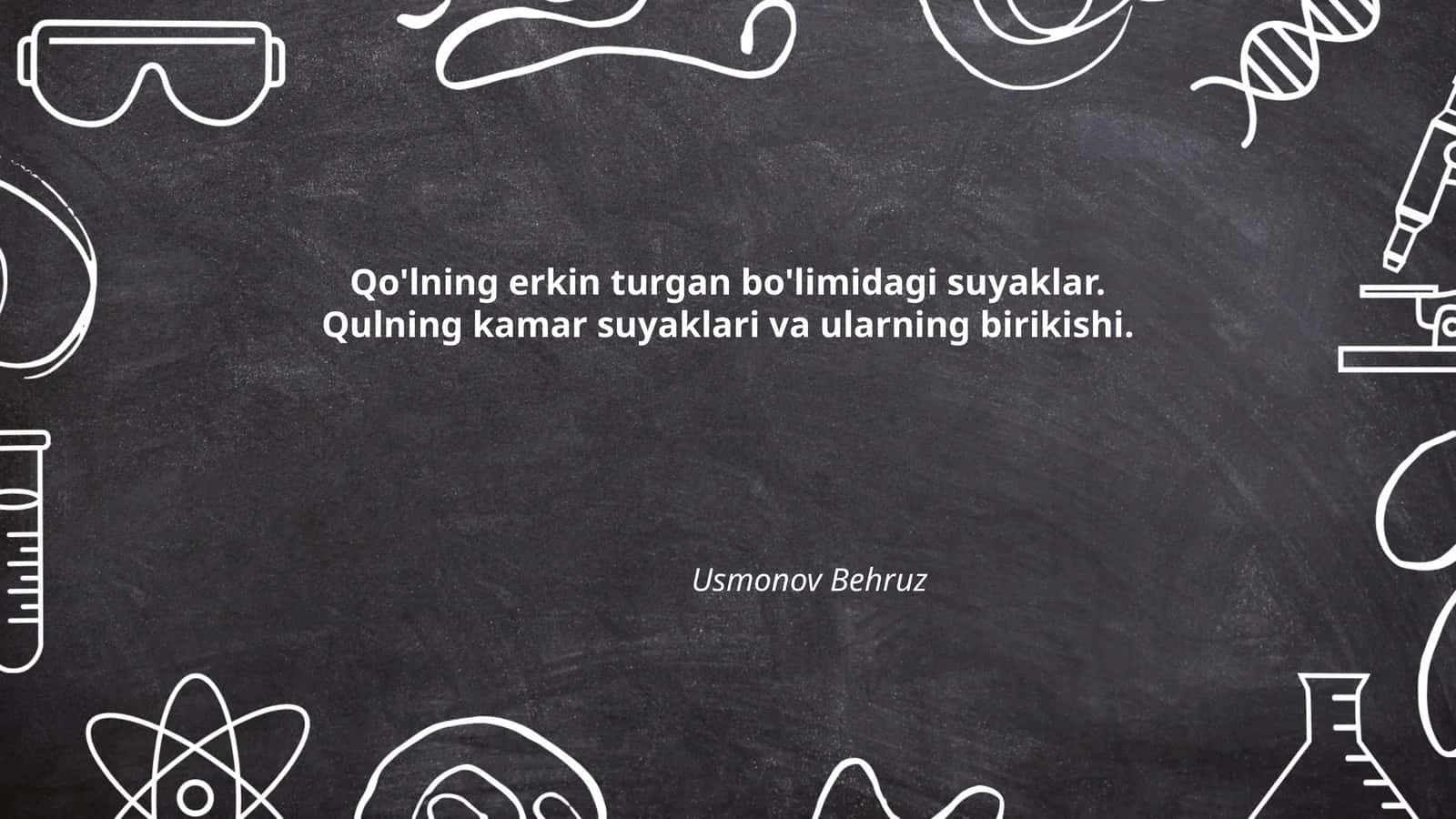 Qo'l suyaklarining anatomiyasi
