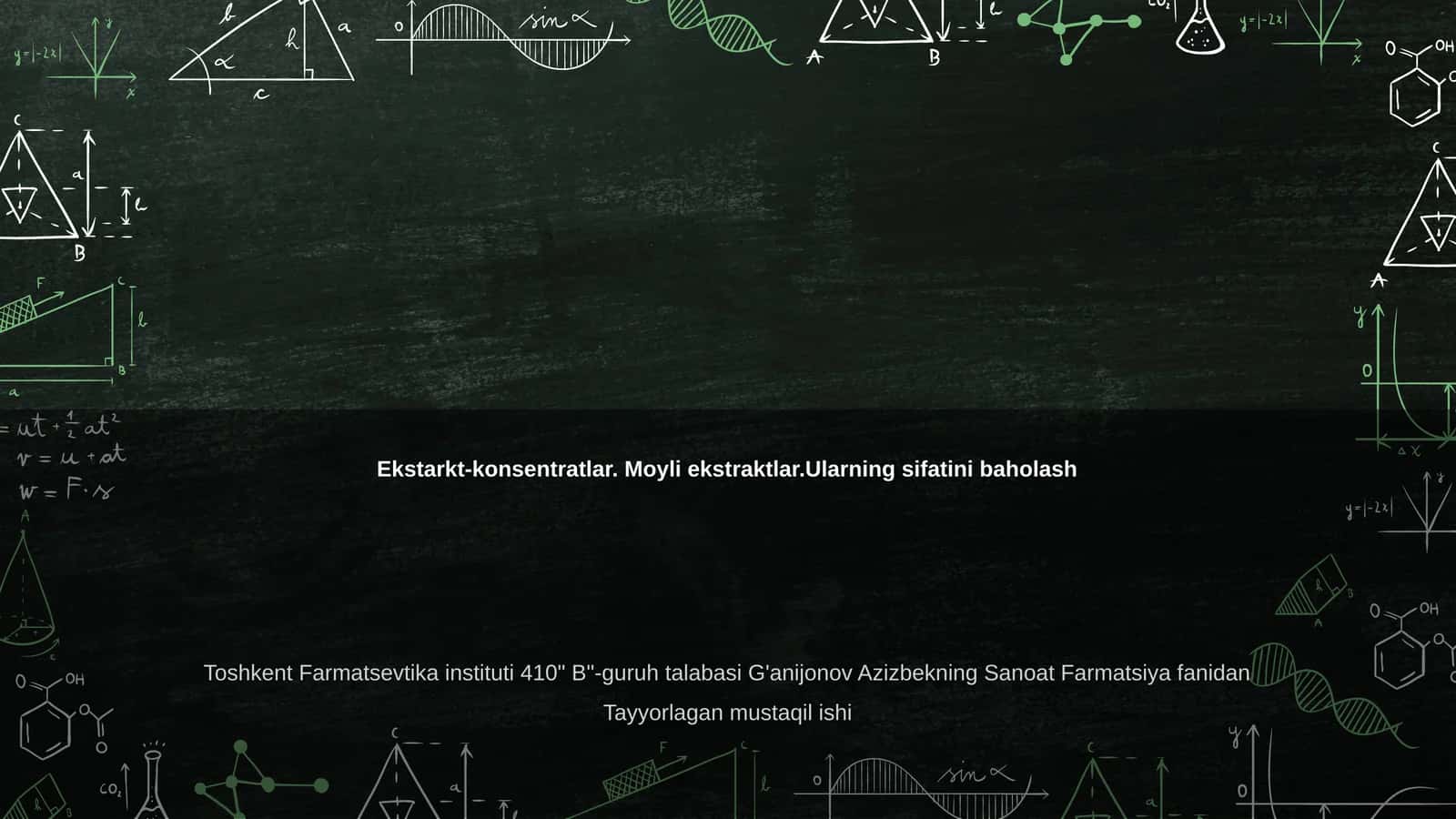 Ekstarkt-konsentratlar. Moyli ekstraktlar.Ularning sifatini baholash