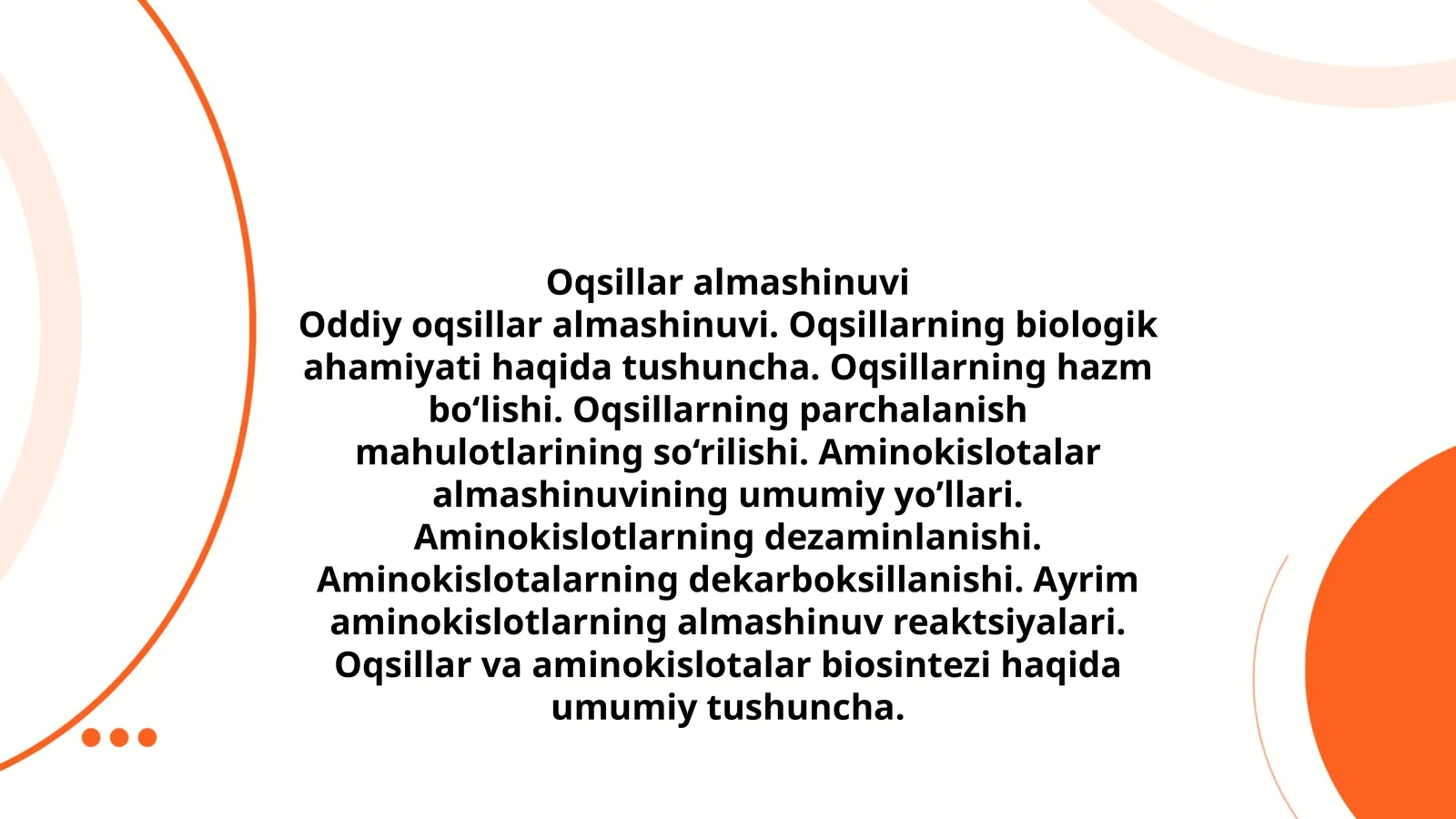 Oqsillar almashinuvi