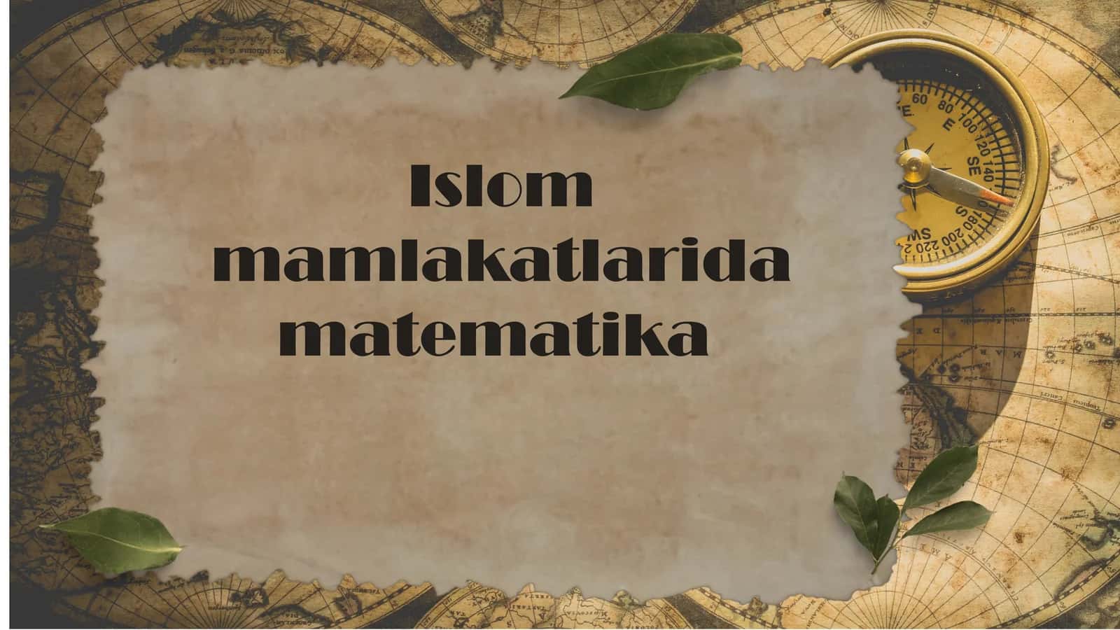 Islom mam­lakatlari­da matematika