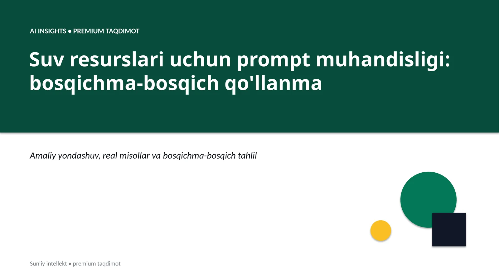 Sun'iy intellekt • premium taqdimot