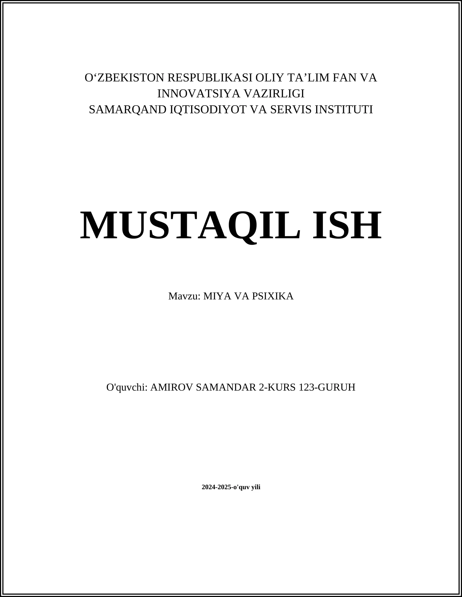 MIYA VA PSIXIKA