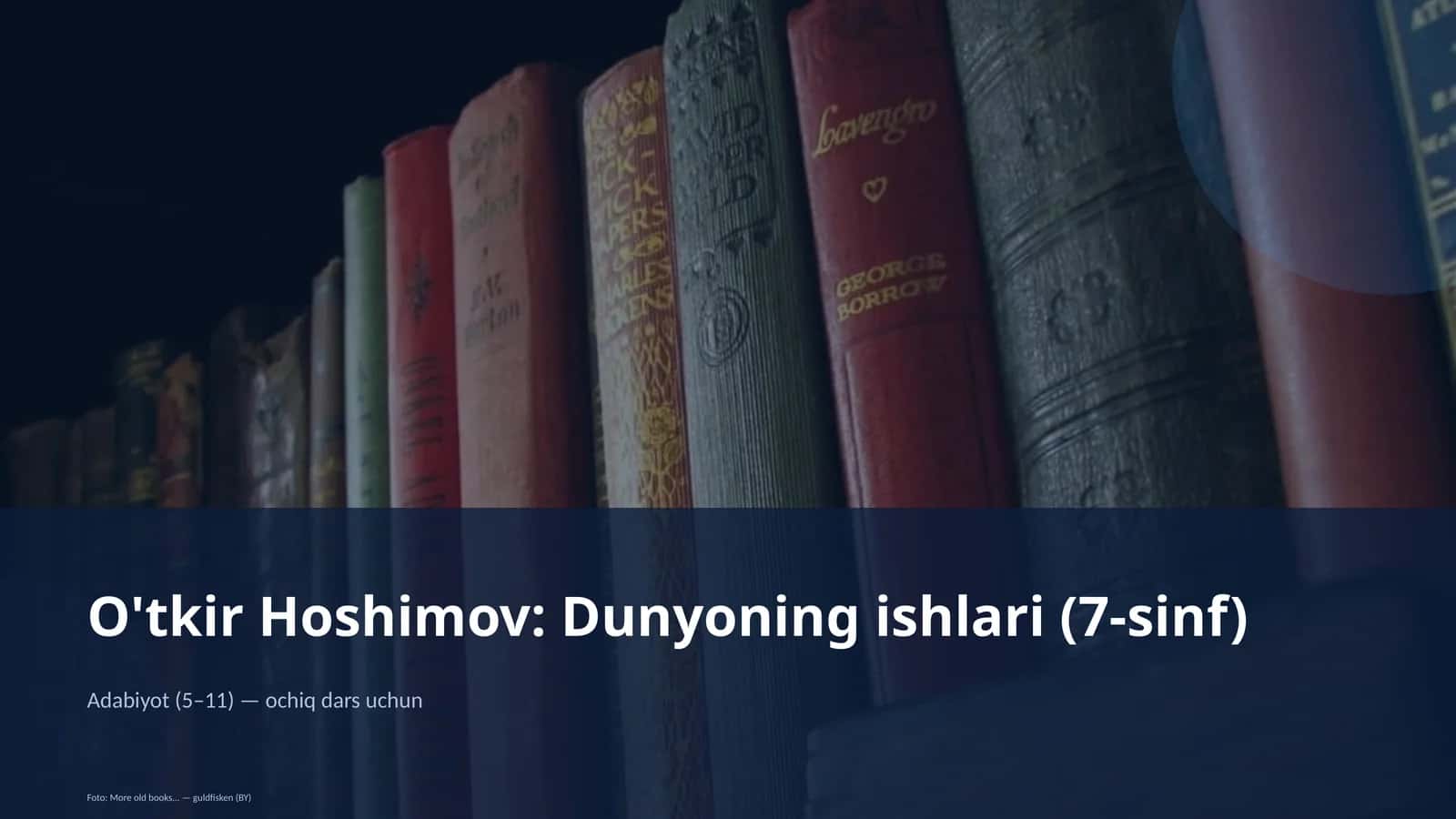 O'tkir Hoshimov: Dunyoning ishlari (7-sinf)