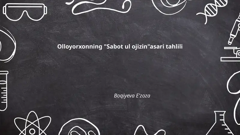 Sabot ul ojizin asari tahlili