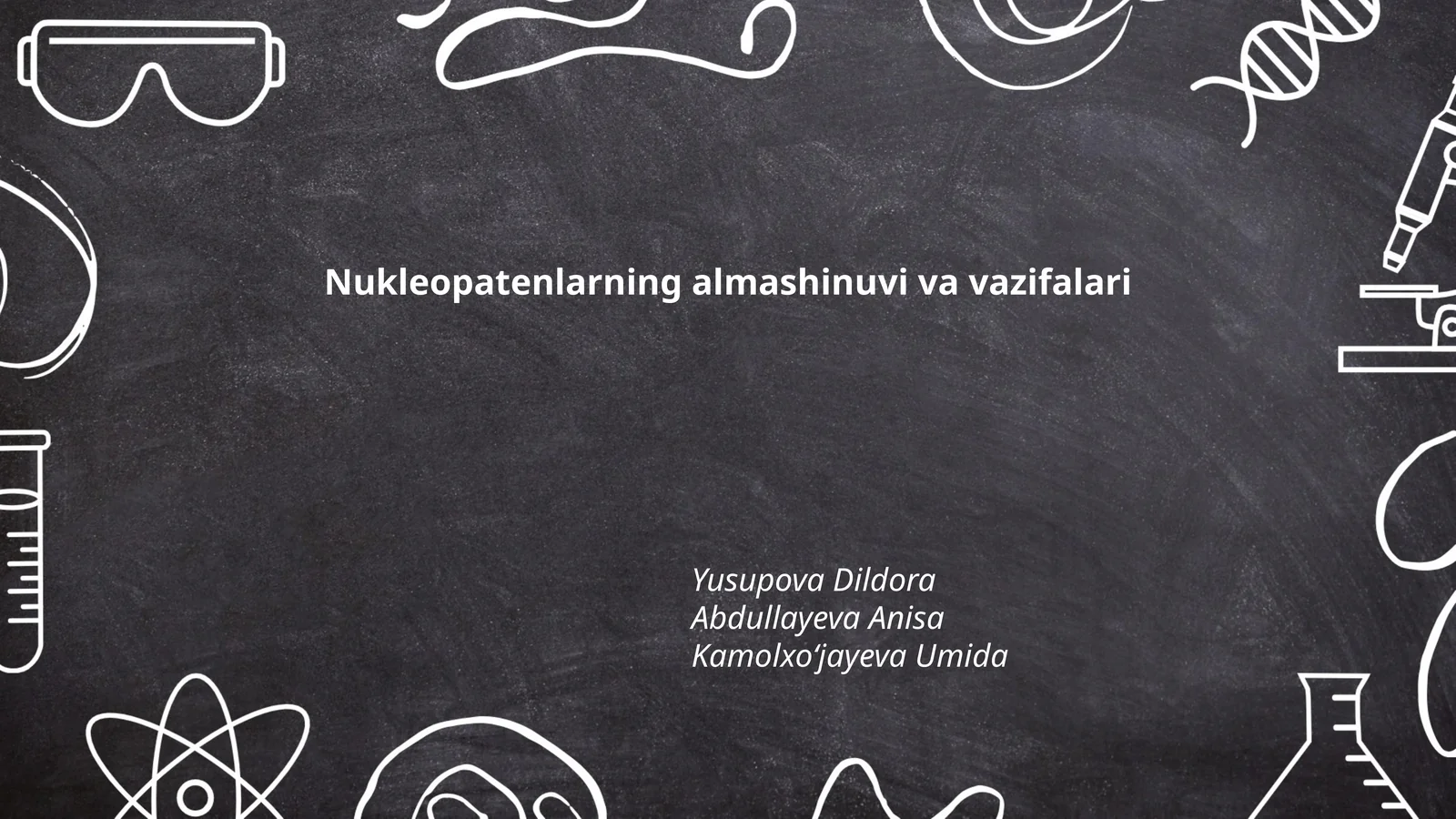 Nukleopatenlarning almashinuvi va vazifalari