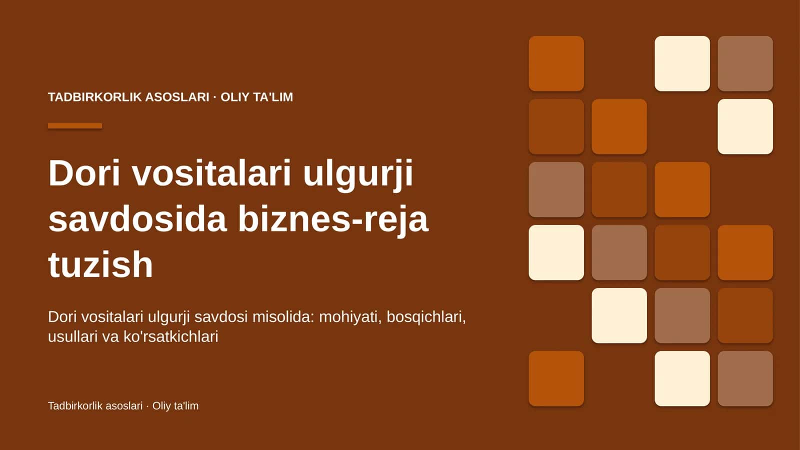 dori vositalari ulgurji savdosida biznes reja tuzish 5128