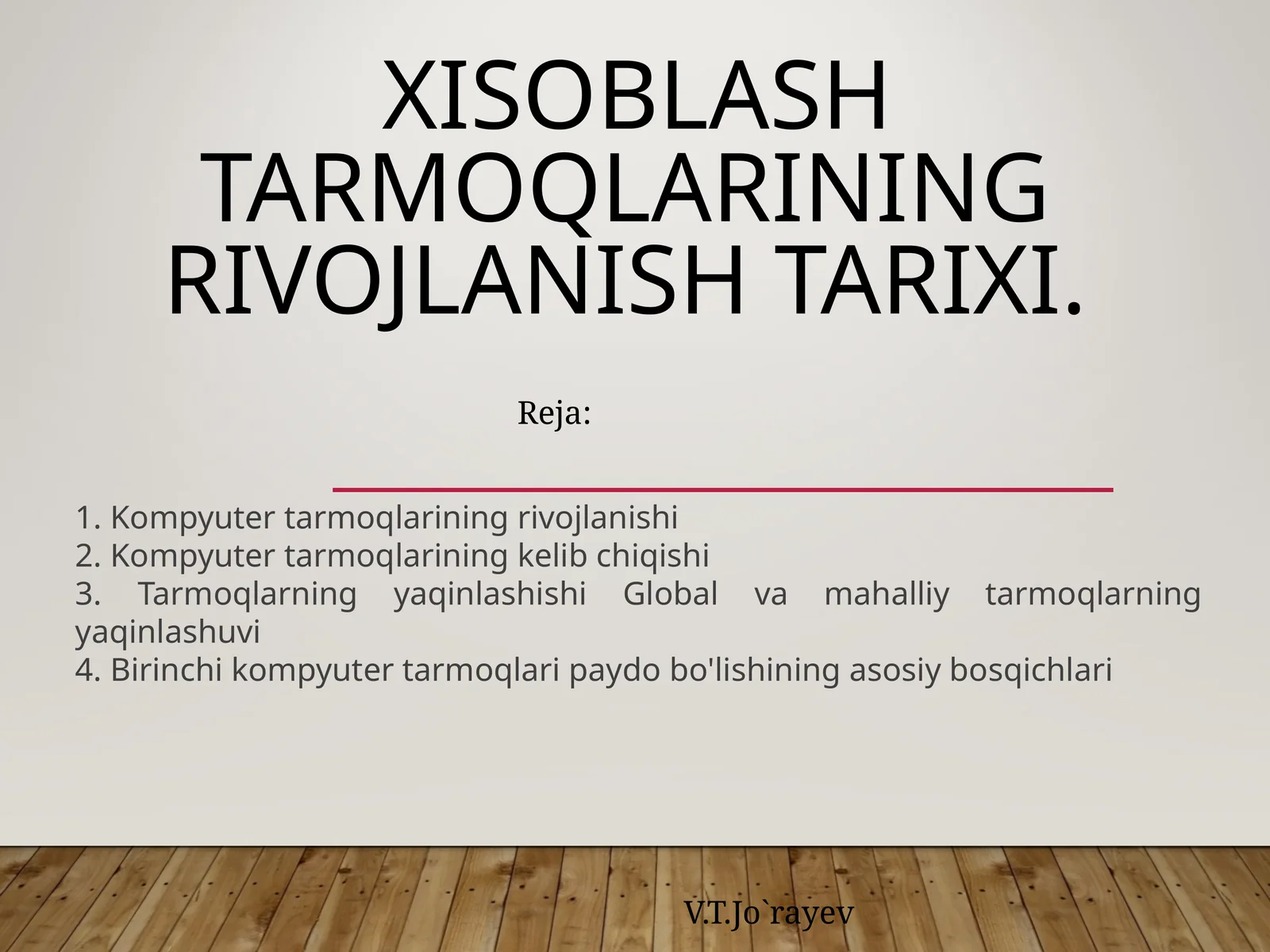 Kompyuter tarmoqlarining rivojlanishi