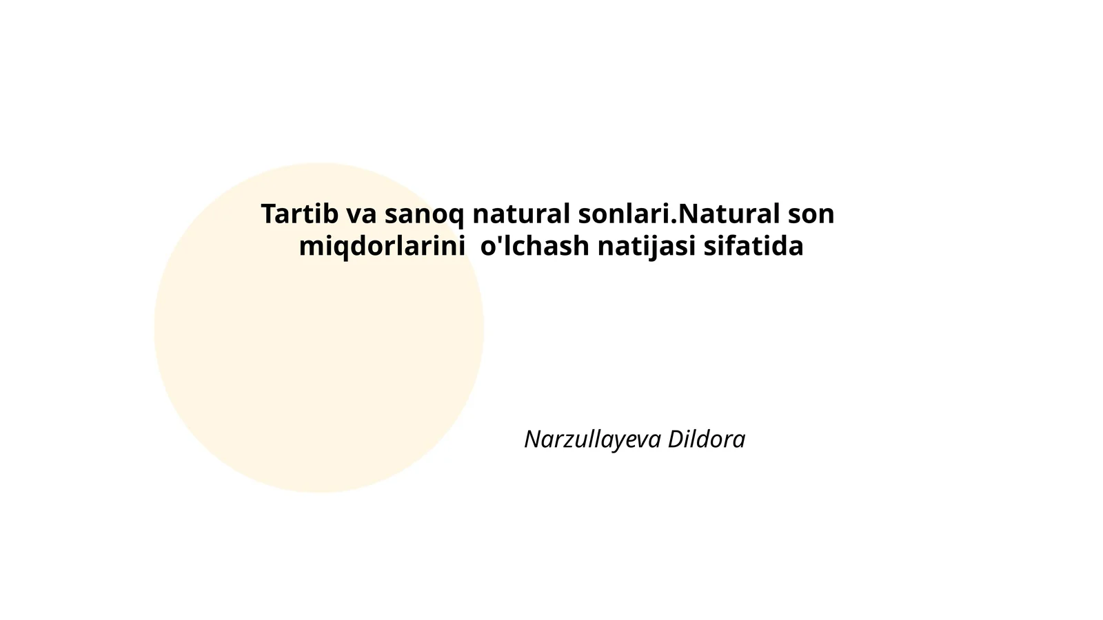 Natural sonlar