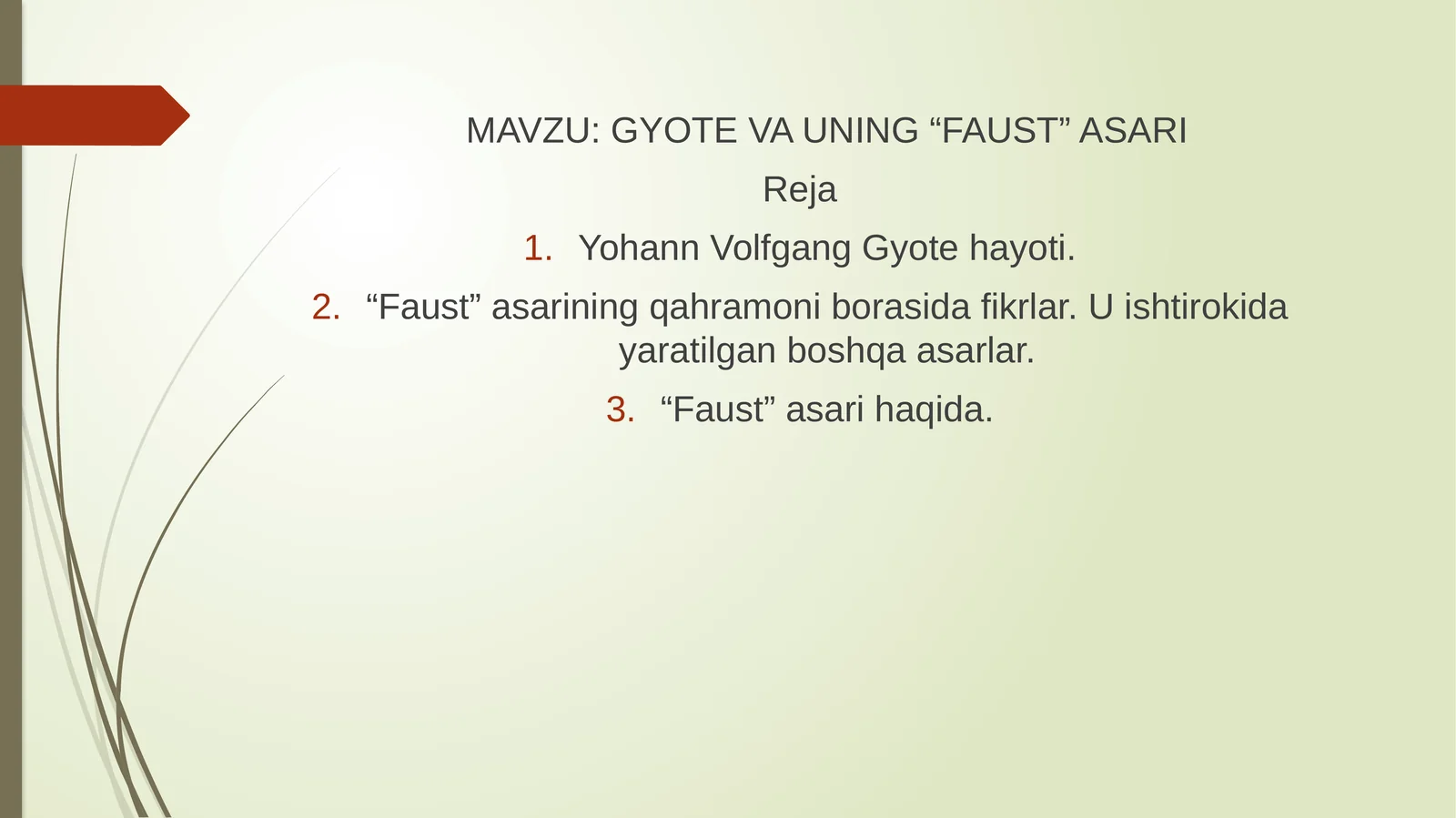 GYOTE VA UNING “FAUST” ASARI