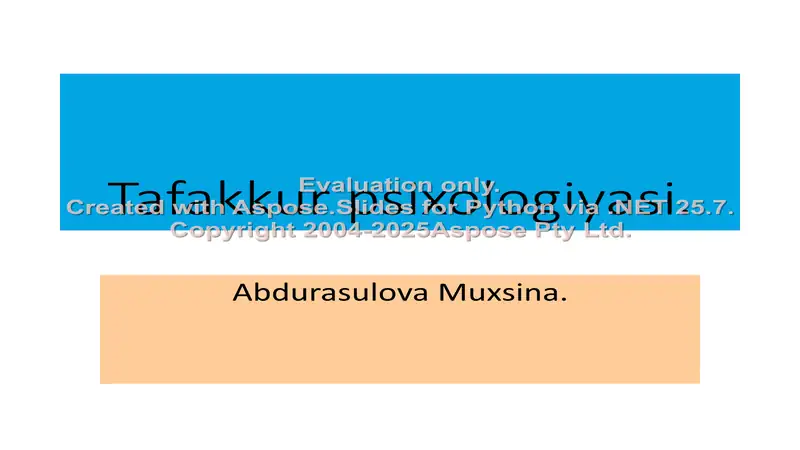 Tafakkur psixologiyasi