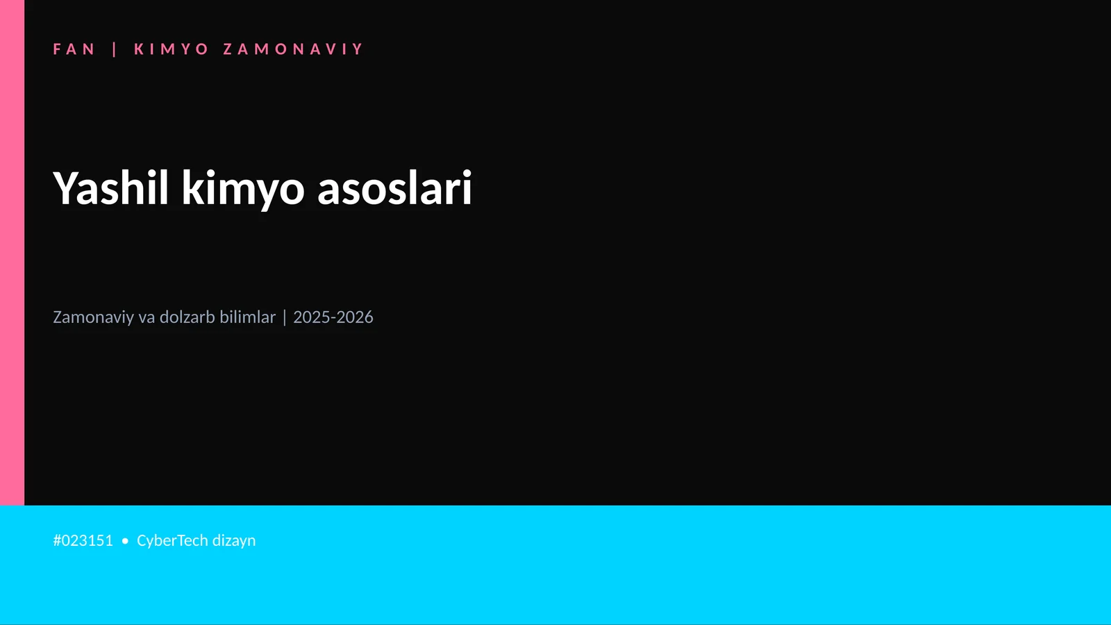 KIMYO ZAMONAVIY