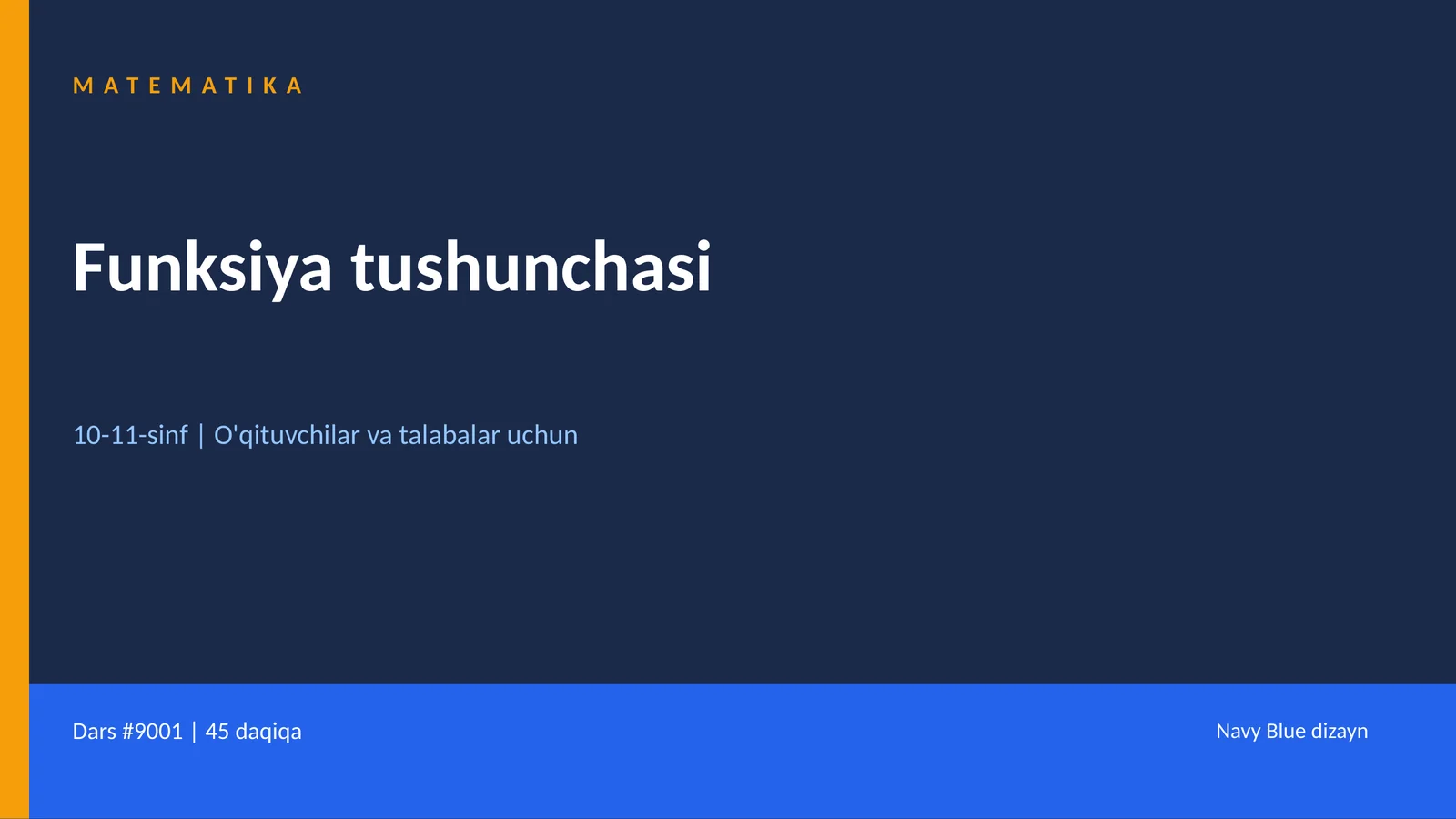 MATEMATIKA Funksiya tushunchasi