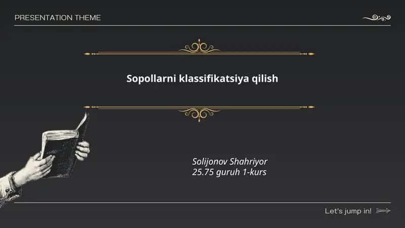 Sopollarni klassifikatsiya qilish