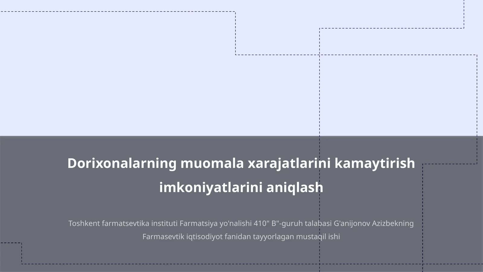 Dorixonal muomala xarajatlari