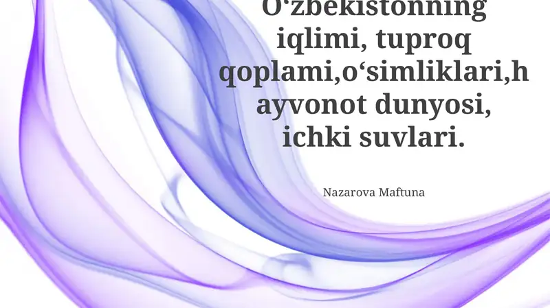 Oʻzbekistonning Iqlimi