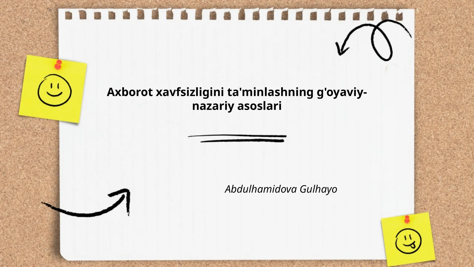 Axborot xavfsizligini ta'minlashning g'oyaviy-nazariy asoslari