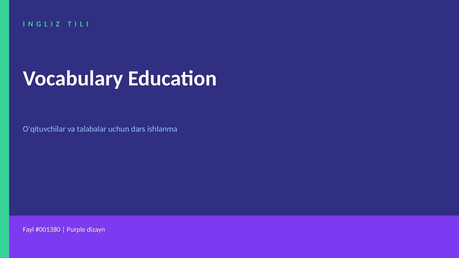 Vocabulary Education