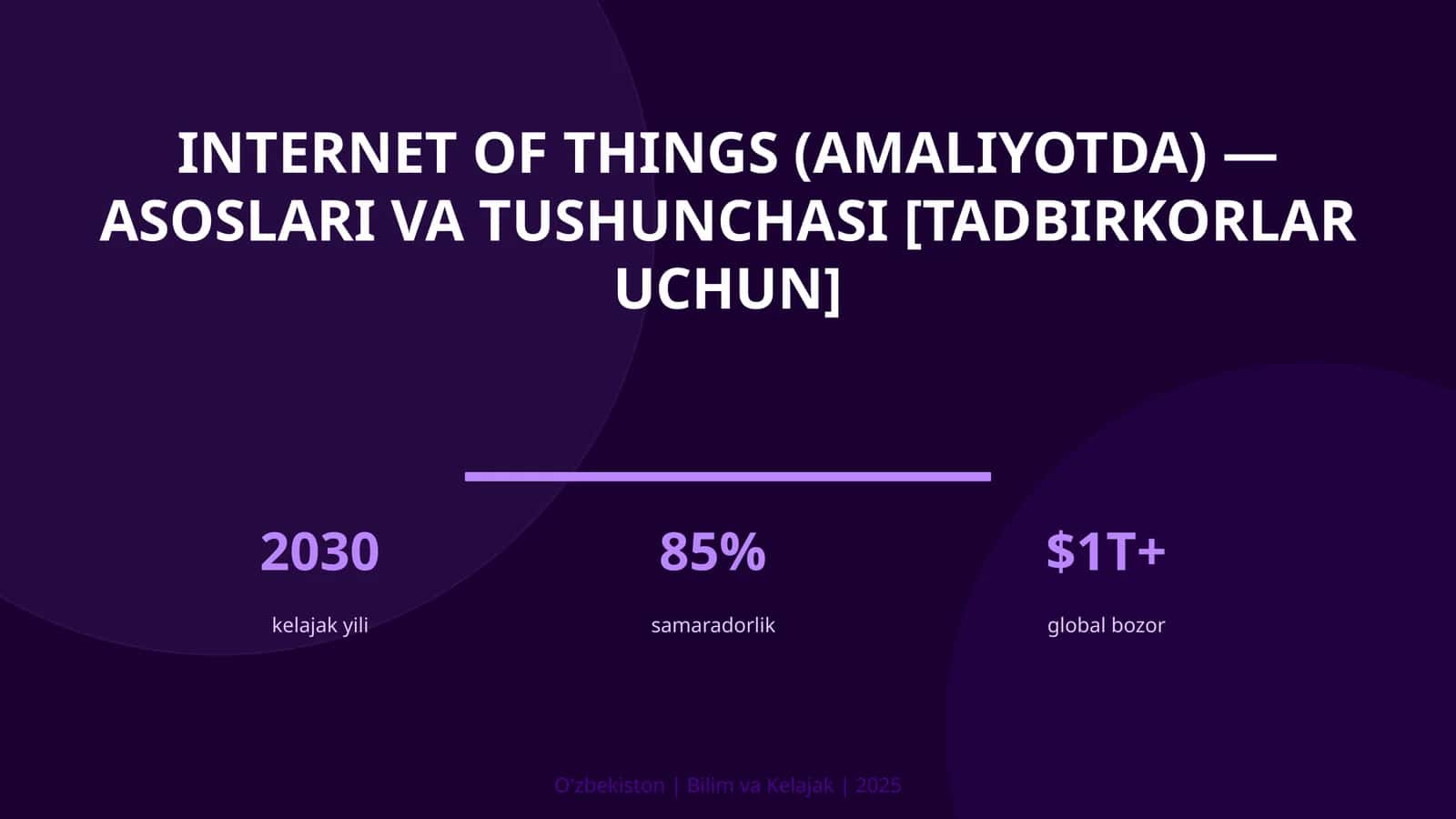 Internet of Things (amaliyotda) — asoslari va tushunchasi [tadbirkorlar uchun]