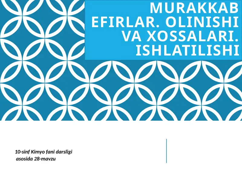 Murakkab efirlar
